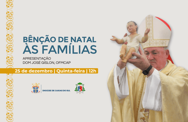 Foto de capa da notícia Bênção de Natal de Dom José Gislon será veiculada em rede por 22 emissoras de rádio, 3 canais de TV e portais da internet